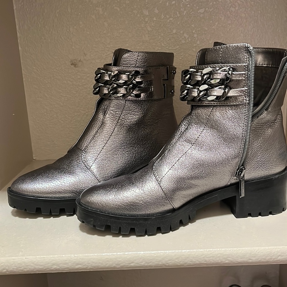 Karl Lagerfeld silver boots. Perfect condition. Worn twice